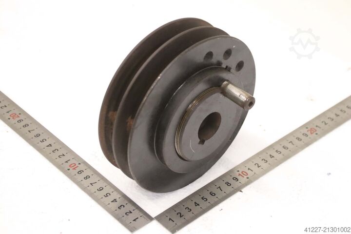 Polia de correia trapezoidal de 2 canais Ø153 mm Alu V-Riemenscheibe mit variabler Steigung