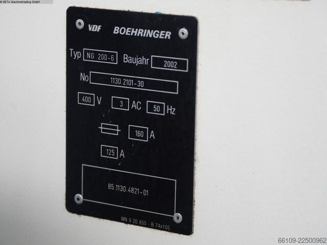 Eszterga-hagyományos-elektronikus VDF BOEHRINGER NG 200-6