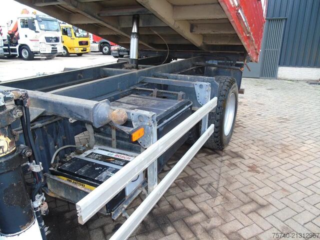 Camión grúa DAF CF 75.240 ATI + EURO 2 + HIAB 090 + 3SIDE TIPPER