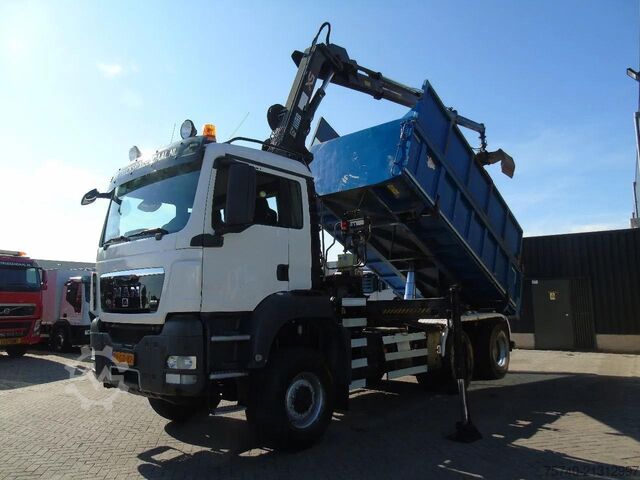 מטה תלת כיווני MAN TGX + 6x6 + HIAB 166 E3 HIPRO + 3SIDE TIPPER