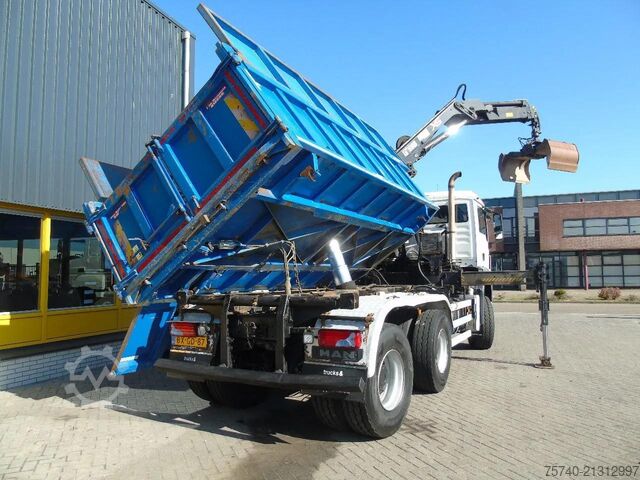 מטה תלת כיווני MAN TGX + 6x6 + HIAB 166 E3 HIPRO + 3SIDE TIPPER