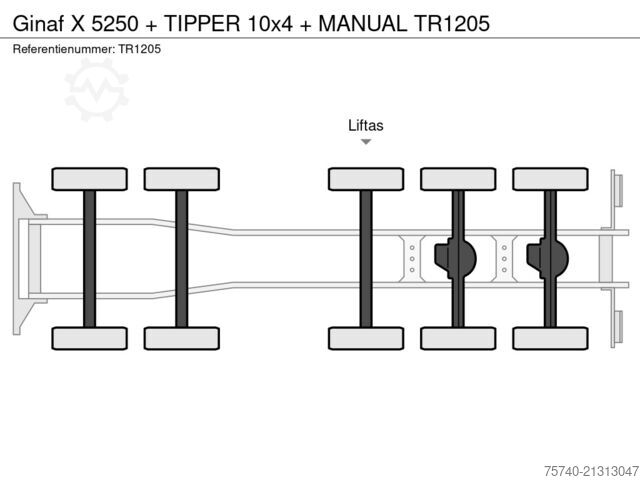 Kipper Ginaf X 5250 + TIPPER 10x4 + MANUAL