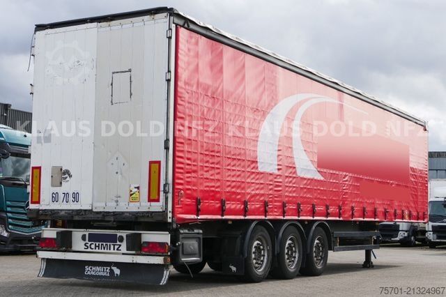 تریلر نیمه باز با چادر برزنتی SCHMITZ CARGOBULL S3 Pritsche Plane Edscha SCHMITZ-ACHSEN