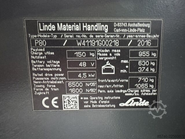 P 80 * ¡Batería NUEVA! LINDE P 80 * NEW battery !!