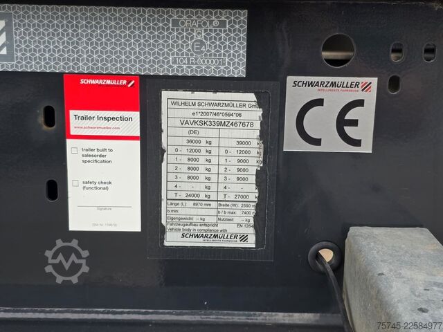 Tipper semitrailer SCHWARZMÜLLER SK * KIPPER * BPW * HARDOX * STAHL * ROLLPLANE