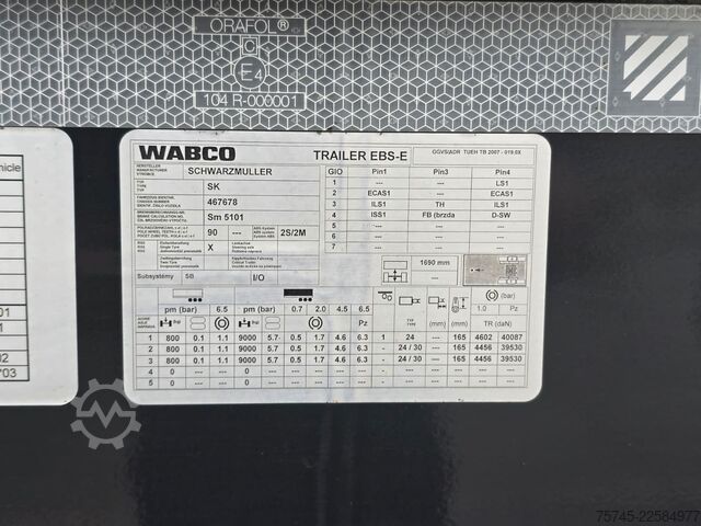 Tipper semitrailer SCHWARZMÜLLER SK * KIPPER * BPW * HARDOX * STAHL * ROLLPLANE