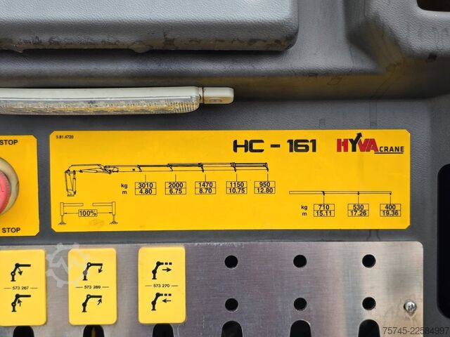Truck mounted crane MAN TGS 26.360 *  HYVA-KRAN * 19.3M * FERNBEDIENUNG