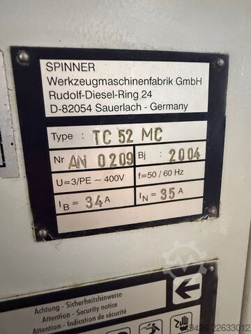 CNC lathe Spinner TC52 MC