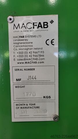 πρέσα δεμάτων MACFAB Systems Ltd BMF650 Auto HT RAL - MM9.8