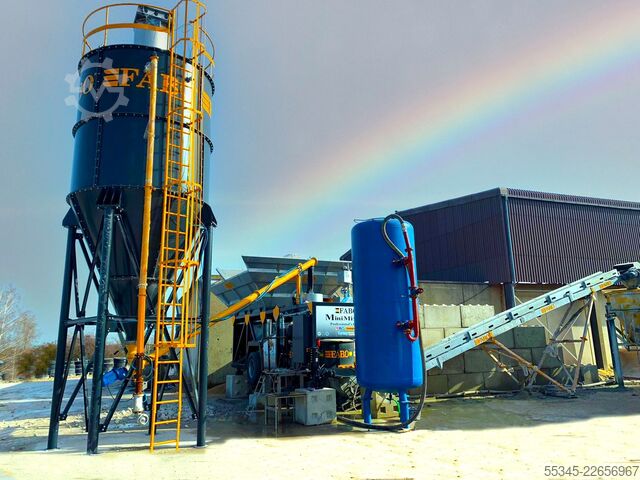 Nhà máy trộn bê tông di động FABO Mobile Concrete Batching Plant 30 m3/h Mobile Concrete Batching Plant
