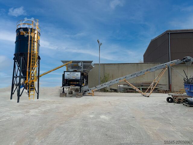 Nhà máy trộn bê tông di động FABO Mobile Concrete Batching Plant 30 m3/h Mobile Concrete Batching Plant