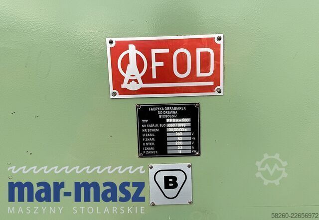 Máy phay định hình cho các dạng thanh định hình FOD BYDGOSZCZ* FFBA-500 do sztachet / do zacięć węgłowy