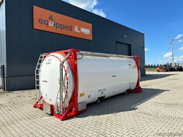 Tankcontainer Van Hool 20FT SWAP BODY / 30.600L / 3 comp (7.500L + 15...