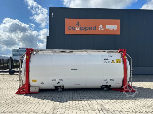 Tankcontainer Van Hool 20FT SWAP BODY / 30.600L / 3 comp (7.500L + 15...