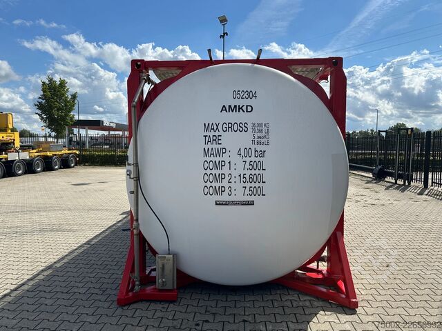 Tankcontainer Van Hool 20FT SWAP BODY / 30.600L / 3 comp (7.500L + 15...