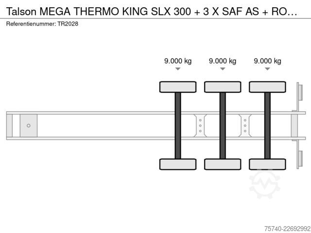 Транспортиране в хладилник/замразено Talson MEGA  THERMO KING SLX 300  + 3 X SAF AS + ROLLE...