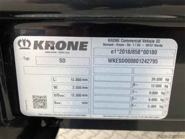 Semirimorchio Krone G50 Mega