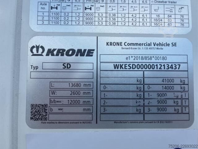 Semirimorchio frigorifero Krone Cool Liner Duoplex Steel Standard