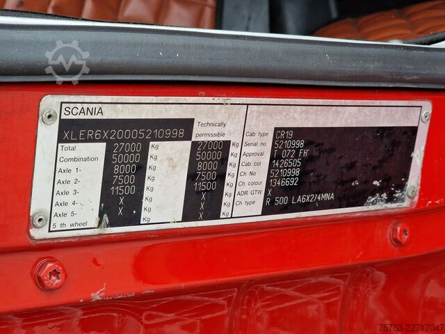 Estándar-SZM Scania R 500 A 6X2/4 Topline - Retarder - PTO/Hydrauli...
