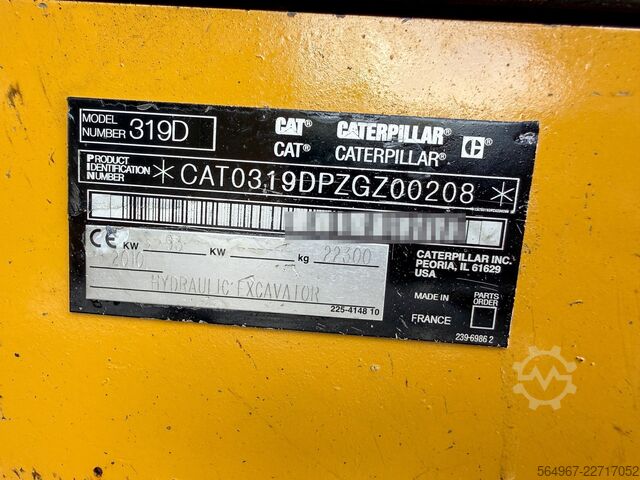 Excavadora de cadenas Caterpillar 319D OQ80 vollhydr. Klima Kamera