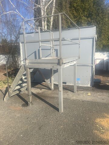 Platform til vask / service af maskiner i rustfrit stål  