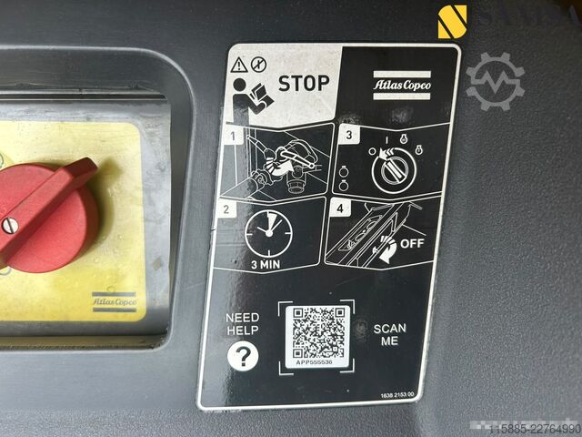 Compresor de tornillo Atlas Coop XAHS 38/XAS88/Baukompressor/12 Bar