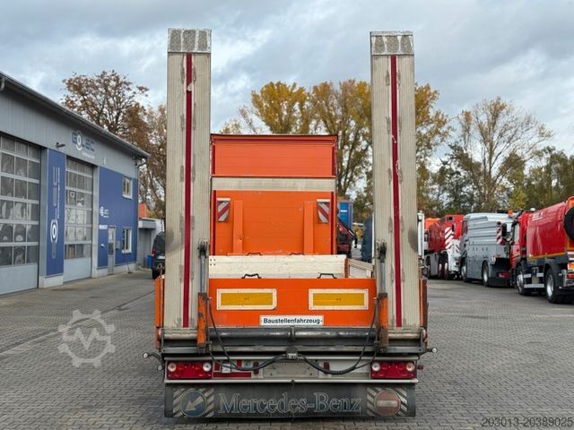 Plattewagen met zeil MERCEDES-BENZ Actros 4x2 Pritsche Plane Laderampe + Anhänger