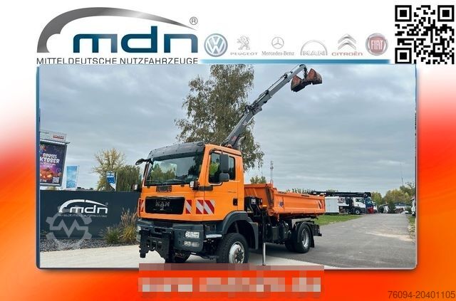 Трьохсторонній самоскид MAN TGM 13.250 4x4 Kipper KRAN FUNK AHK WINTERDIENST