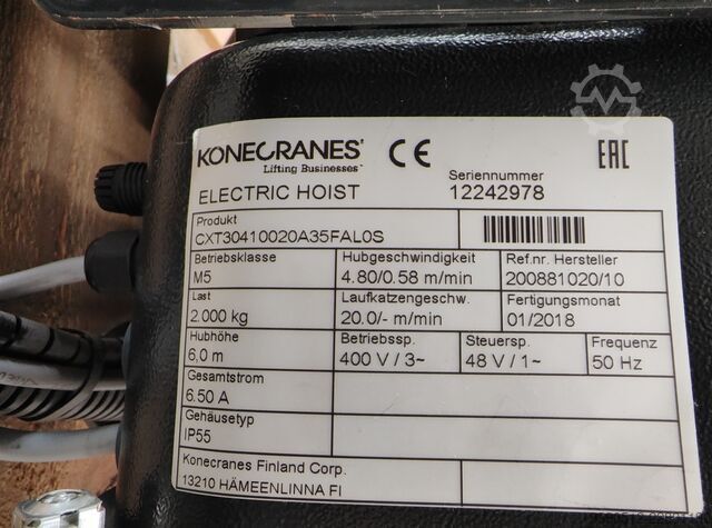 Carro rolante para ponte rolante Konecranes CXT30410020A35FALOS