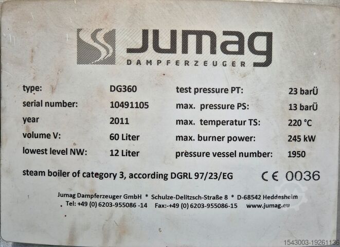 Brzi generator pare - Jumag Jumag 1x DG 360 + 2x DG 320