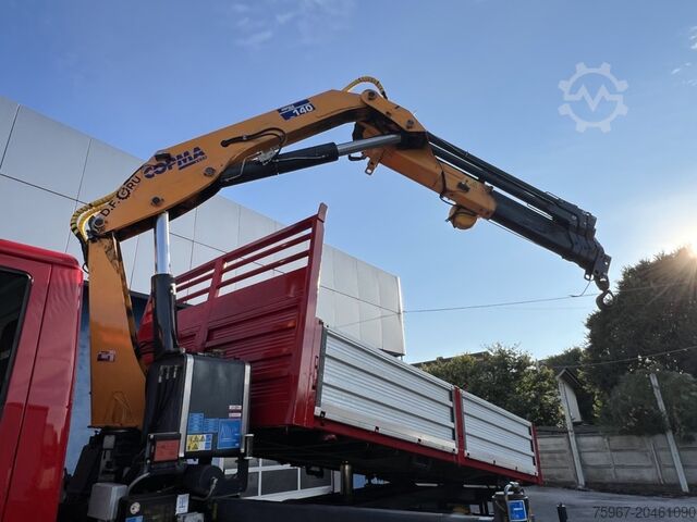 Trevägs tippbil med kran Iveco Eurocargo 140e25