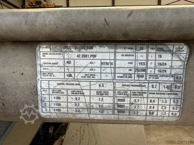 Containertransport Groenewegen 40CC-16-27TUN 40CC-16-27TUN 40FT HC / BPW + DISC