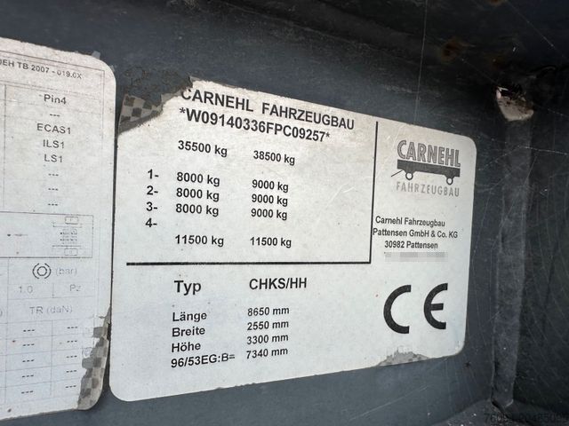 Ημιρυμουλκούμενο ανατρεπόμενο CARNEHL CHKS / HH Hardox 28m³