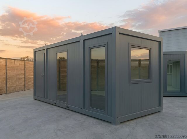 Kontorcontainer Bürocontainer / Wohncontainer / Baucontainer Modell ANTHRAZIT
