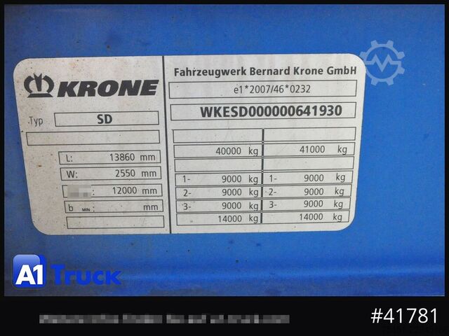 Opin hálf-vagn með segldúk KRONE SD Tautliner,Coil,  Code XL, 1 Vorbesitzer