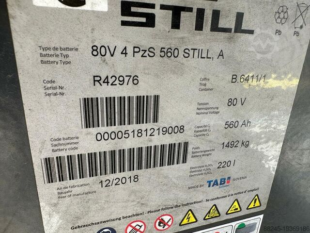 VS-22225 รถยกไฟฟ้า triplex Still RX60-35 ปี 2019 ชั่วโมงทำงานน้อย! STILL RX60-35