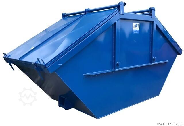 A1 Container Deckelmulde 7 m³ RAL 5010 Enzianblau Absetzmulde