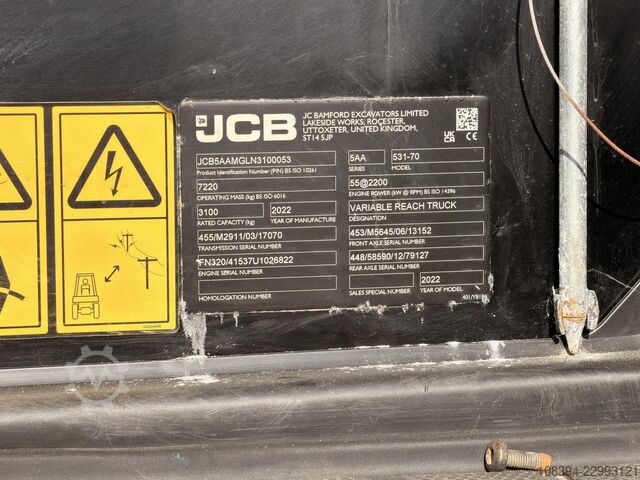 جرافة تلسكوبية JCB 531-70 JCB 531-70 Telehandler