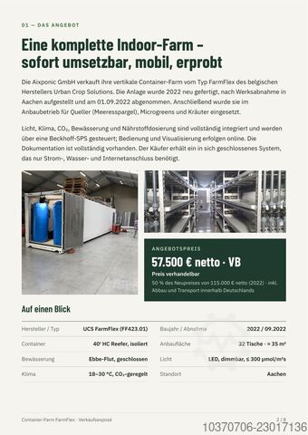 Container farm / Indoor farm hydroponics  