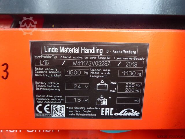 Carretilla elevadora Linde L16