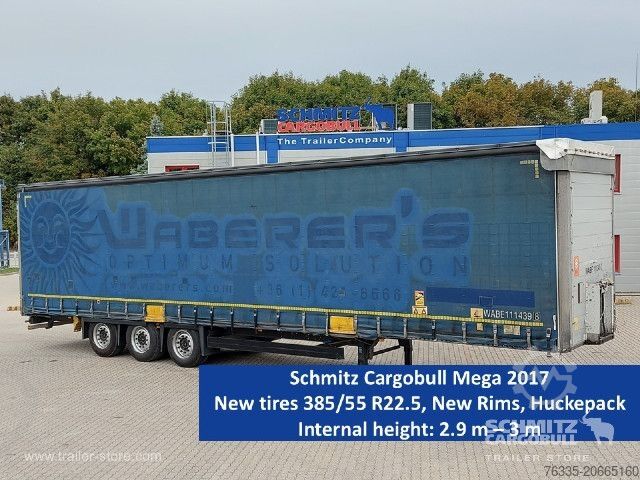 กึ่งพ่วงเปิดพร้อมผ้าใบคลุม Schmitz Cargobull Curtainsider Mega