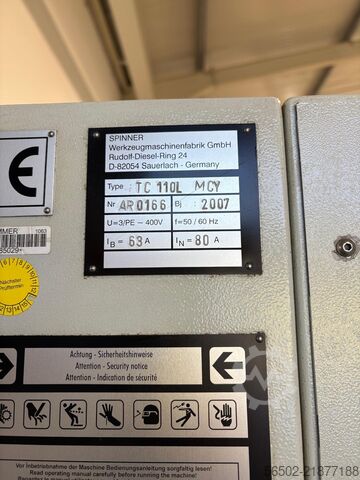 CNC 车铣加工中心 Spinner TC 110L MCY