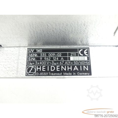 하이덴하인 성분 Heidenhain UV 140 Id. 335 009-02 SN:9962124A - generalüberholt mit 3 Monaten Gewährleistung-