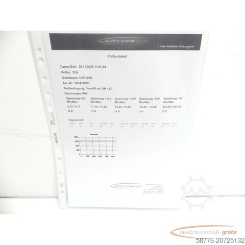 하이덴하인 성분 Heidenhain UVR 120D ID 390 188-01 SN: 26241687K generalüberholt mit 3 Mon. Gwl.