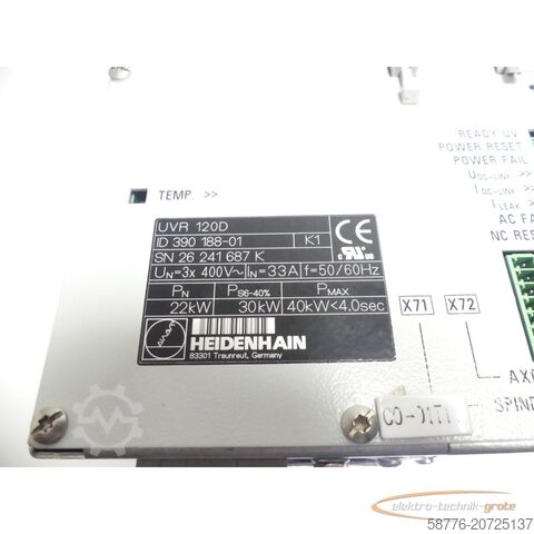 Heidenhain component Heidenhain UVR 120D ID 390 188-01 SN: 26241687K im Austausch (Exchange)