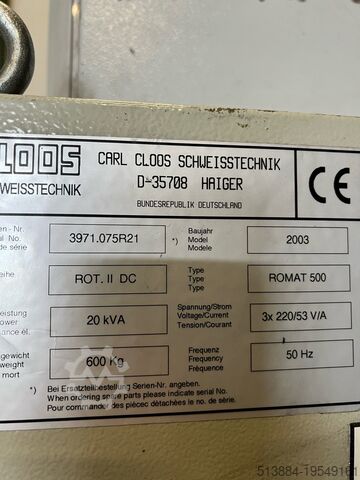 Manuseio de robôs Cloos Romat 500(ZX130S)