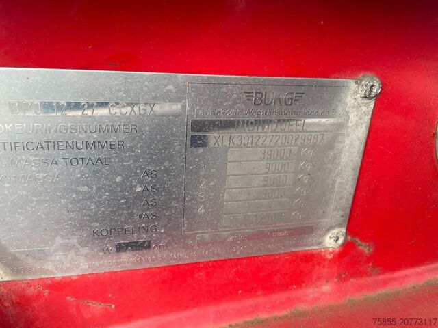 Prevoz zabojnikov Burg BPO 12-27 CCXGX 20/30 FT Chassis / BPW Axles / ...