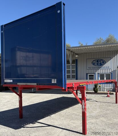 Swap body with flatbed Krone 7,45m BDF Baustoff Multilockrahmen