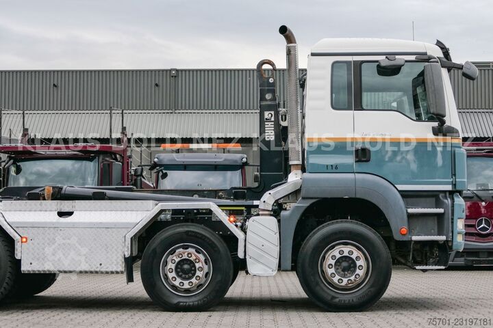 משאית מנוף מעלית מכולות (roll-off) MAN TGS 35.480 Abrollkipper Hiab Retarder Euro 5