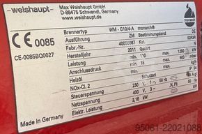 GASBRENNER Weishaupt WM-G10/4-A /// 1250kw Weishaupt WM-G10 / 1250kw